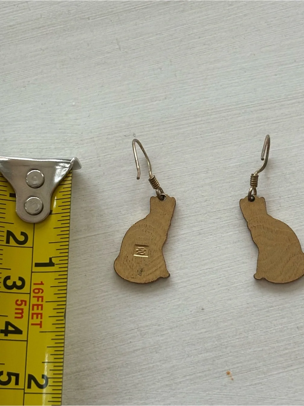 Gold and Black Cat Dangle Earrings - Pet Cat Jewelry